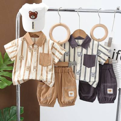 Boys summer clothes 2024 new style suits children's short-sleeved children's clothes Korean summer baby short-sleeved shorts two-piece suit