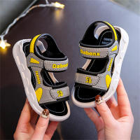 Sandales décontractées à semelles souples Velcro pour enfants  Jaune