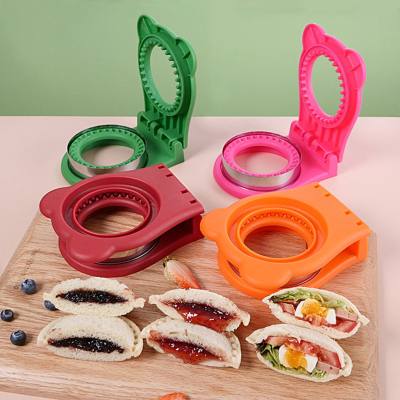 Hand guard stainless steel baking tool round sandwich cutting mold cake biscuit toast sandwich pocket bread mold