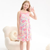 فستان بحمالات للأطفال فستان نوم صيفي رقيق للفتيات  متعدد الألوان