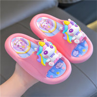 Children's unicorn cartoon non-slip slippers  Pink