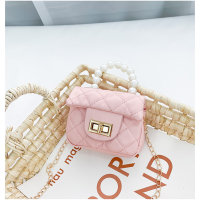 Prinzessin stilvolle koreanische kleine Chanel-Stil schöne Tasche Kettentasche  Rosa