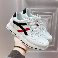 Women's white flat shoes with soft sole and soft surface Forrest Gump shoes sports casual shoes  Red