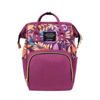 Large capacity multi-purpose mommy bag maple leaf maternity mother and baby bag backpack baby outing mommy bag Oxford  Purple