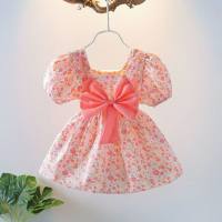 Novo vestido de bebê de verão para meninas  Rosa