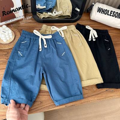 Summer children's clothing for boys, children's cotton washed soft, medium and large children's cropped pants shorts shorts