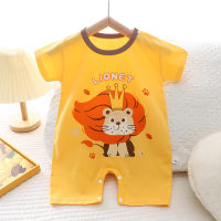 2022 Infant and toddler crawling clothes pure cotton summer new Korean style thin male baby female short-sleeved children's onesie  Multicolor