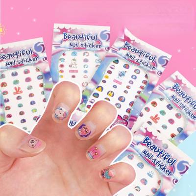 Children's nail stickers girl baby cute cartoon nail stickers waterproof
