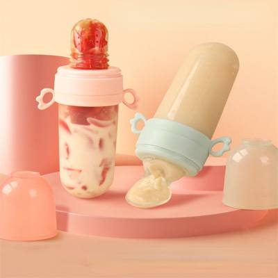 Baby-Obst-Nahrungsergänzungsmittel Kaubeutel Obst- und Gemüsefütterung Reis-Müsli-Löffel Silikon-Schnuller-Werkzeug Baby-Kauartefakt