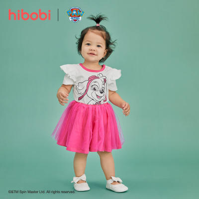 hibobi×PAW Patrol Baby Girl Cartoon Print  Two-piece Short Sleeve Top+Skirt