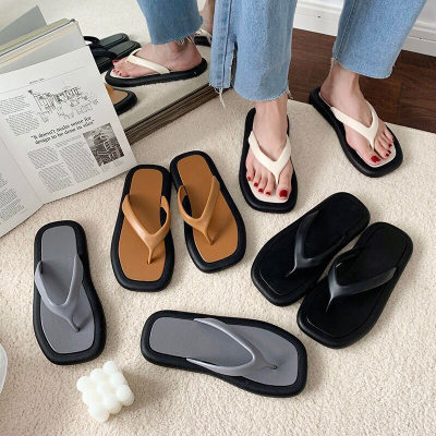 New style flip-flops for women, high-end, simple, outdoor, non-slip, cute, home, fashionable, ins