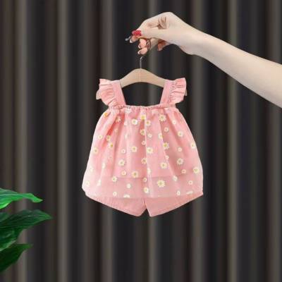 Costume d'été deux pièces pour bébé fille, mince et doux, élégant et élégant
