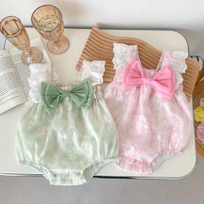 Vêtements d'été pour bébé, combinaisons mignonnes, écharpes pour nouveau-nés, vêtements de style pet, vêtements pour bébé fille qui sortent et rampent