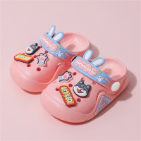 Toddler Cartoon Style Non-slip Crocs(Button Random)  Pink