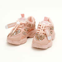 Kid Girl Sequin Decor Sport Shoes  Pink