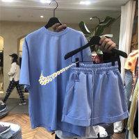 Conjunto de dos piezas de pantalones cortos de manga corta de 2 piezas  Azul