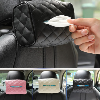 PU Leather Car Backseat Tissue Holder