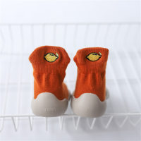 El bordado de frutas para niños calcetines calza los zapatos del niño  naranja