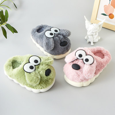 Pantuflas estilo cachorro para niños pequeños Fregona de algodón Baotou