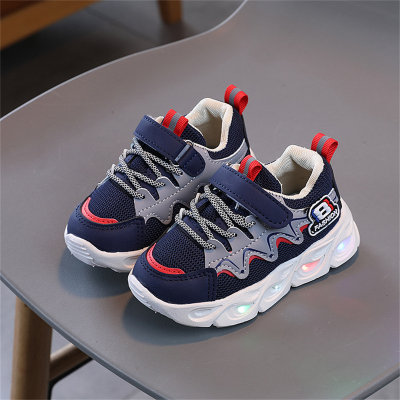 Toddler Color-Block LED Velcro Sneakers