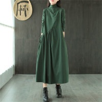 bottoming long sleeve dress  Green