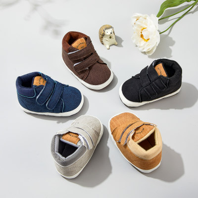 Baby Boy Solid Color Velcro Sneakers