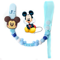 حامل سلسلة للمصاصة والمنتجات الخاصة بالأم والطفل، يوفر حماية للأسنان ومانع لفقدان  أزرق