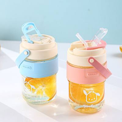 Water cup children's cartoon glass cup Pacha dog straw cup