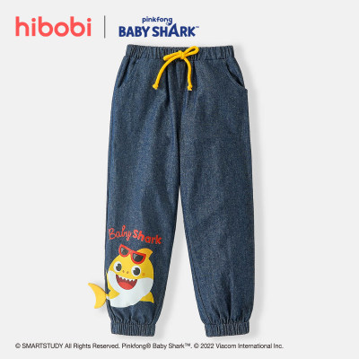 Baby Shark ✖ hibobi Boy Toddler Cute Print 3D Tail Denim Trousers