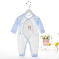Vestiti per gattonare per bambini quattro stagioni, pagliaccetto neonato in cotone disossato  Blu