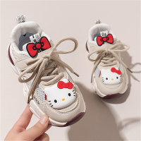 Chaussures de sport respirantes en maille, chaussures décontractées avec pendentif de dessin animé mignon pour enfants  Rose