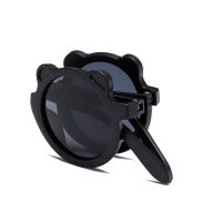 Children's Folding Bear Glasses Sunglasses  Black