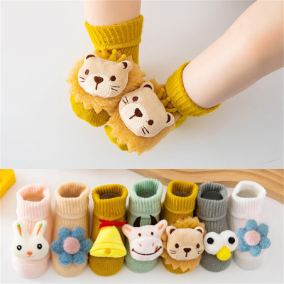 Baby Pure Cotton 3D Animal Decor Non-slip Socks