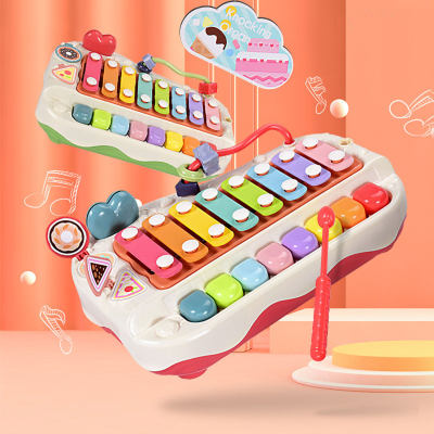 aby piano toy, children's music cake knocking piano, eight-tone percussion instrument, multi-functional happy knocking piano
