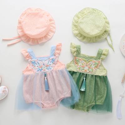 Summer baby crawling clothes cross-border ins popular children's clothing baby jumpsuit newborn skirt baby triangle harem