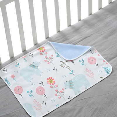 Baby 100% Cotton Floral Pattern Washable Diaper Pad