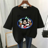 Teen Girls Mickey Print T-Shirt Top  Black