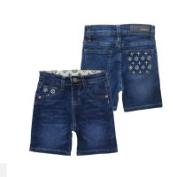 Loose high waist comfortable skin-friendly boy jeans trendy brand print fashionable and versatile  Blue
