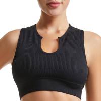 Sports bra for women running shockproof yoga vest without steel ring gathering anti-sagging fitness sports bra set  Black