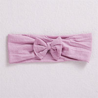 Children's Solid Color Bowknot Hairband  Purple