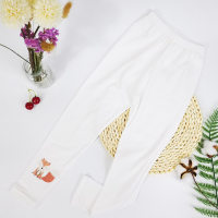 Girls Leggings Small and Medium Children Animal Print Casual Leggings Baby Spring and Autumn Thin Slim Fit Outerwear Trousers  White