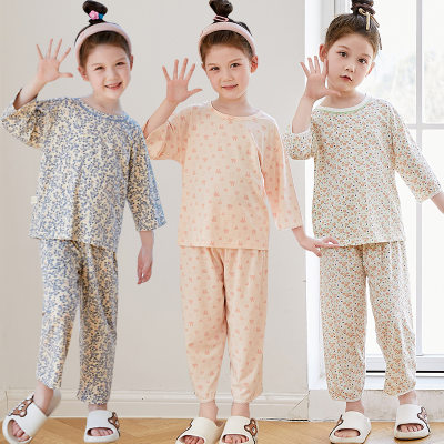 Roupas infantis para casa ternos pijamas femininos roupas de ar condicionado