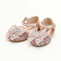 Toddler Girl Lovely Bow Pearl Element Sandals  Pink