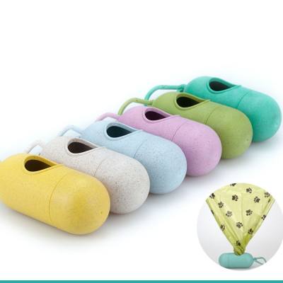 Garbage bag dispenser wheat straw environmentally friendly degradable dog poop bag to carry out