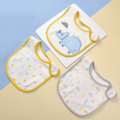 3 paquetes de baberos, baberos y telas de algodón con dibujos animados para bebé Serie A