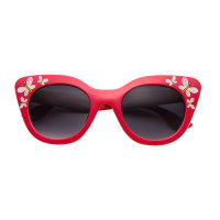 Kindersonnenbrille mit Schmetterlings-Print  rot