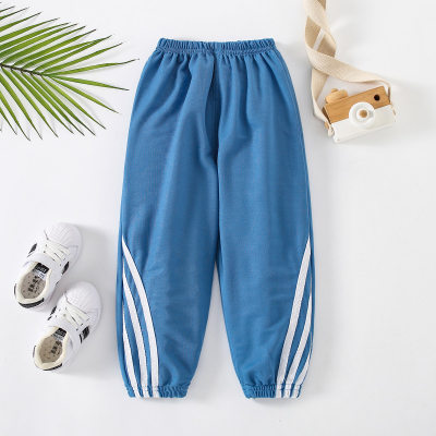 Toddler Solid Color Stripes Woven pants