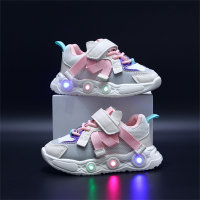Children's sports shoes with light  Pink