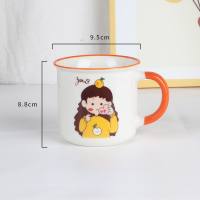 Tasse en céramique pour enfants de grande valeur, personnage de dessin animé mignon et simple  Multicolore