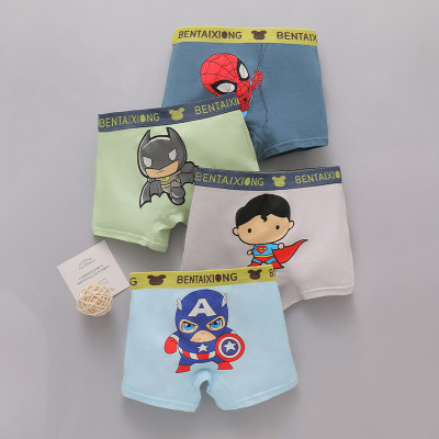 4 pairs of children's underwear pure cotton boy boxer shorts for little boys and middle-aged children and babies antibacterial shorts